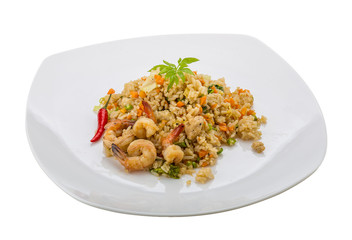 Fried rice with shrimps