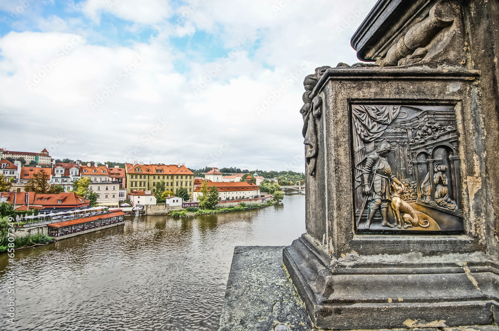 Sticker Charles Bridge in Prague, Czech Republic