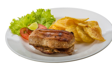 Grilled pork with potato