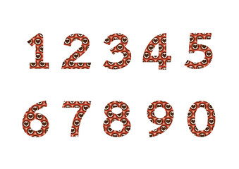 Numbers set in illustration , abstract number