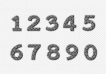 Numbers set in illustration , abstract number