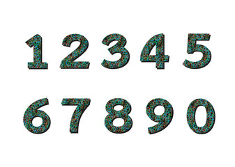 Numbers set. illustration