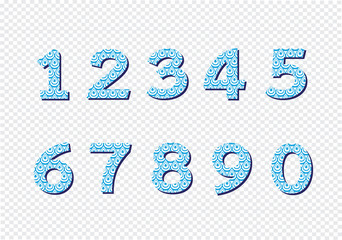 Numbers set. illustration