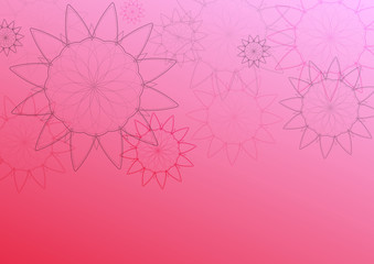 abstract light red background with flower shapes