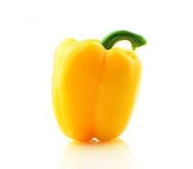Coloyellow paprika (pepper) isolated on a white background