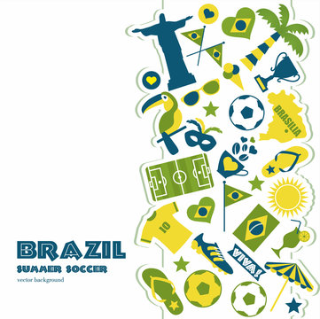 Brazil  icons set. Vector elements for your design.