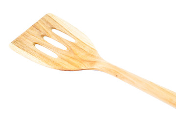 Big wood spatula on white