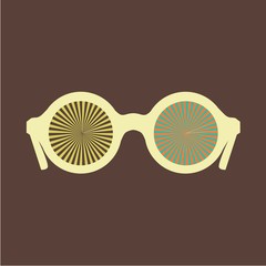 round sunglasses in retro style
