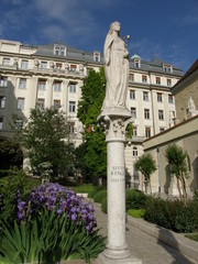 Belváros Church and St. Kinga statue, Budapest, Hungary