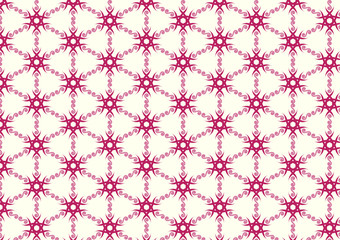 Red Abstract Tribal and Swirl Pattern on Pastel Background