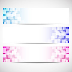 Web headers, set of vector banners