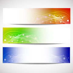 Web headers, set of vector banners