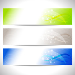 Web headers, set of vector banners