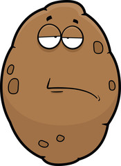 Tired Cartoon Potato