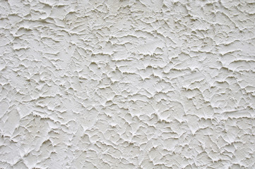 White rough plaster on wall