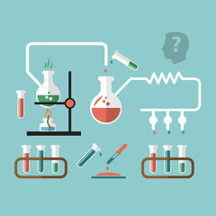 Chemistry research infographic sketch