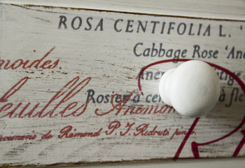 shabby chic white button