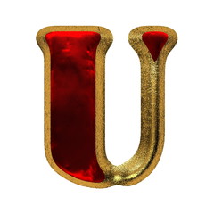 velvet letter with gold © videodoctor