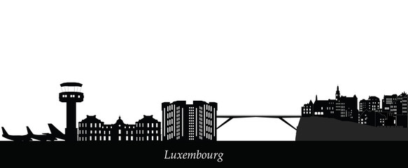 luxembourg city skyline - obrazy, fototapety, plakaty