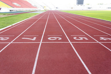 Running track in stadium