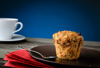 Delicious  muffin and coffee