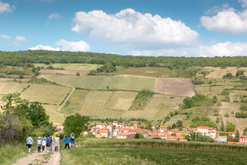 Balade à Boudes, village vigneron, Auvergne