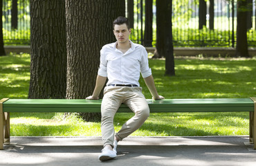 Portrait of a boy on a summer nature