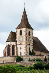 Fototapeta na wymiar Old medieval church in Alsace