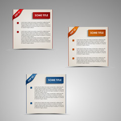Modern steps colored labels template