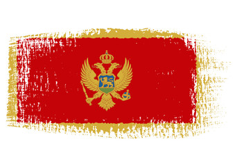 brushstroke flag Montenegro