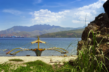 Philippines Fishing Boat on the Coast.