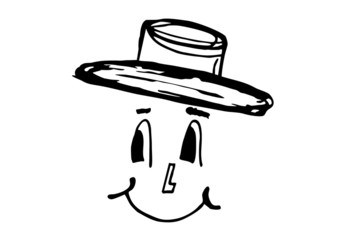 Smiley mit Kopfbedeckung...