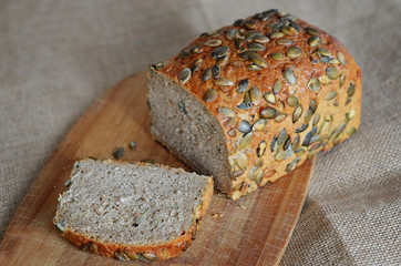 Bread with pumpkin seeds