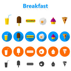 Icons for fast food