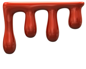 Ink drops on white background