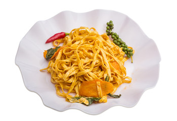 Fried noodles with vegetables