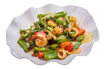 Seafood with vegetables
