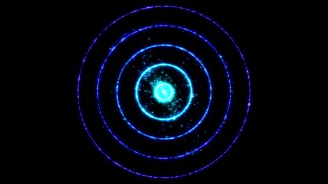 Abstract Colorful Circle Animation - Loop Blue