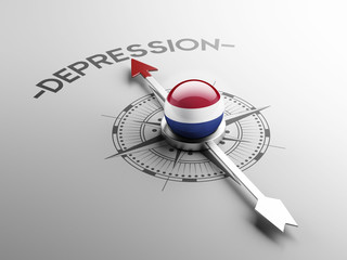 Fototapeta premium Netherlands Depression Concept.