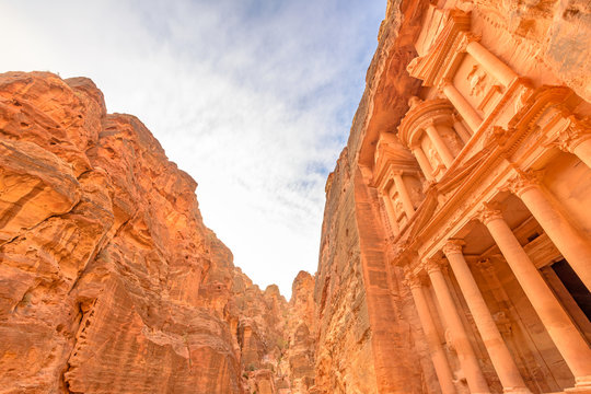 The Treasury in Petra, Jordan. It is known as Al Khazneh.