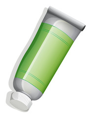 A green medicinal tube
