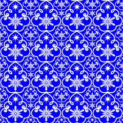 Fototapeta premium Seamless snowflakes pattern
