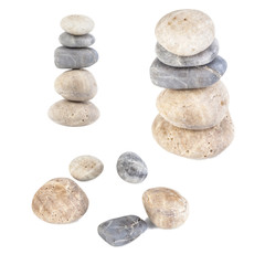 stones isolated on white background