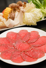 Hot pot Sukiyaki Dinner Set Beef pork slices