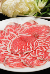Hot pot  Sukiyaki Dinner Set, Fresh Beef pork slices