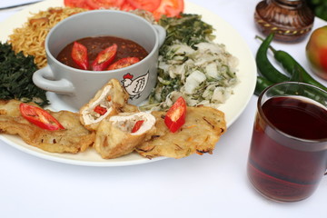 Pecel, indonesia traditional salad dish