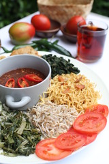 Pecel, indonesia traditional salad dish