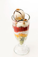 ice cream with fruits