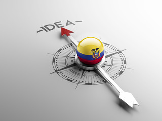 Fototapeta premium Ecuador Compass Concept