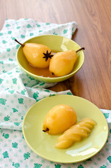 pear stewed in citrus juice